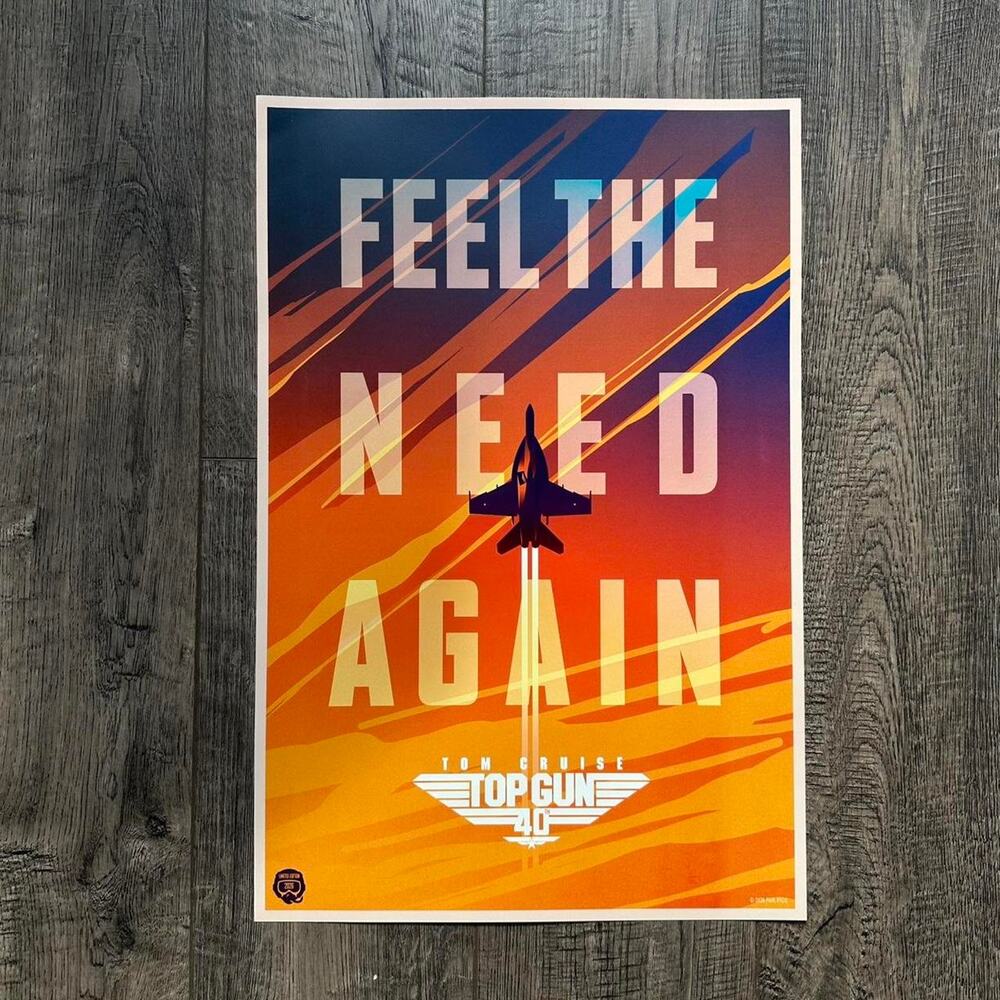 2026 Top Gun Maverick Tom Cruise Movie Promo Collectible Poster